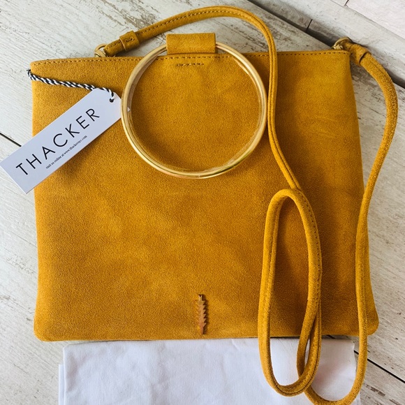 Thacker NWT LE POUCH Mustard/Brushed Gold $148 - Picture 7 of 8